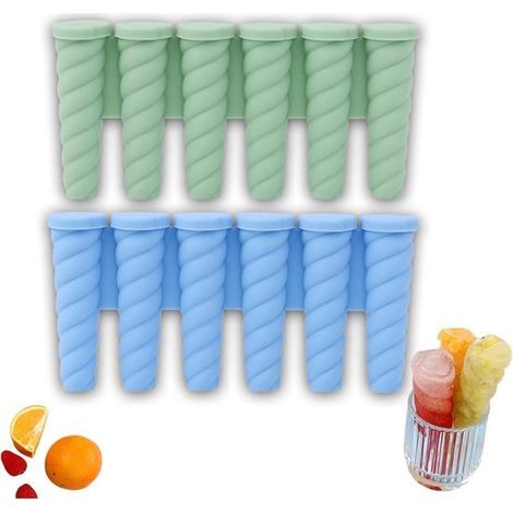 Longziming – Eisformen mit Stielen – Eisformen-Set aus Silikon – Inklusive hygienischem Deckel – Spülmaschinenfest – Flexibel für einfaches Herauslösen – Ideal (1/5)