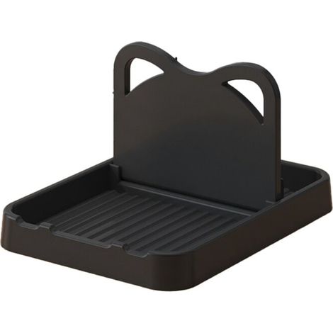 Cuchara plegable con soporte de gato negro para encimera de cocina. (1/4)