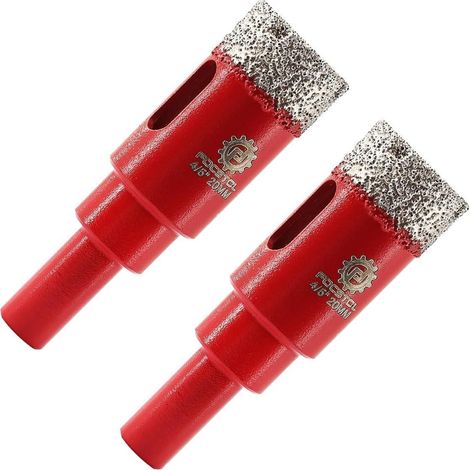 Fliesenbohrer Diamant Rundschaft 2 Stück Keramik Granit 20mm (1/5)