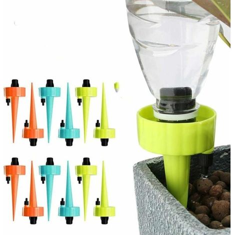 12-teiliges einstellbares Tropfbewässerungsset, automatisches Tropfbewässerungsgerät für den Pflanzenurlaub mit Steuerventil für Garten und Haus