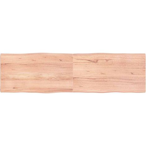 vidaXL Tablero mesa madera tratada borde natural marrón 180x50x(2-4)cm (1/5)