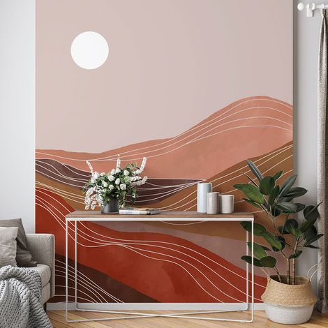Papier peint panoramique - Paysage Boho - 130 cm x 182 cm (1/4)