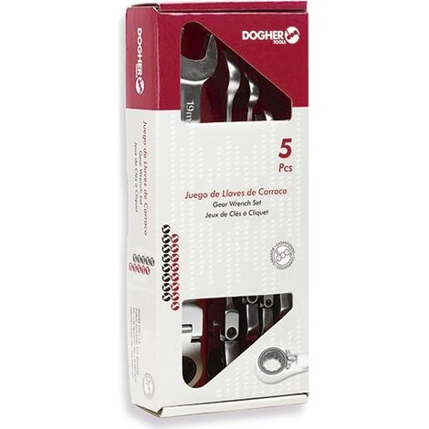 Boîte de 5 clés à cliquet flexibles  DOGHER 458-035