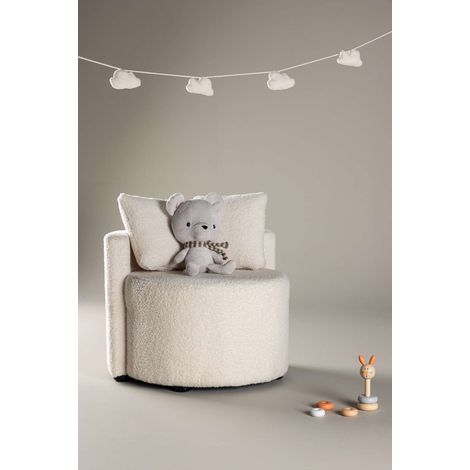 Kelso canapé pour enfants teddy blanc. (1/4)