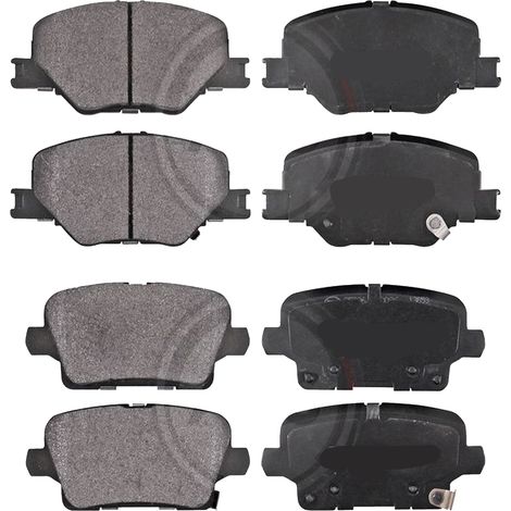 KIT PASTIGLIE FRENO ANTERIORI E POSTERIORI compatibile con PEUGEOT 2008 (CU) / PASTIGLIE FRENANTI AUTO OEM P 61 066 P 61 103,P 85 020 / SOSTITUZIONE DIRETTA / BASSA POLVERE / SILENZIOSO