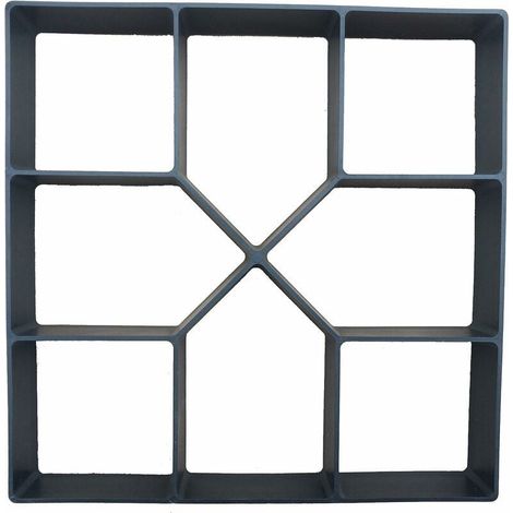 Molde de plástico para pavimento de 40 x 40 cm para jardín, patio, entrada de vehículos, aceras, hormigón, cemento, camino, molde reutilizable para encofrado DIY. (1/5)