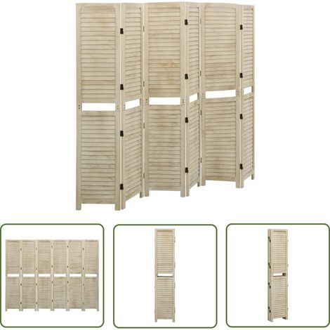 Furniture Limited - Cloison de séparation 6 panneaux 210x165 cm (1/6)