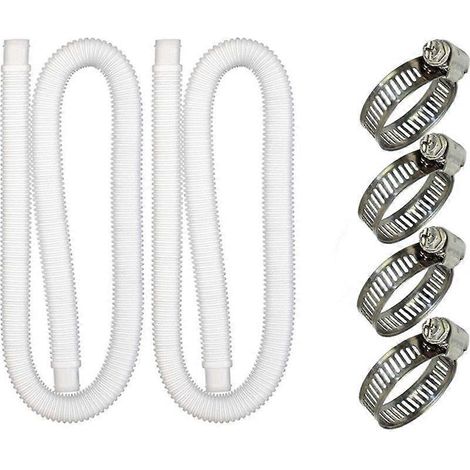 Lot de 2 tuyaux de rechange pour pompe de piscine gonflable à source thermale (300/330/530/1000 gallons). (1/4)