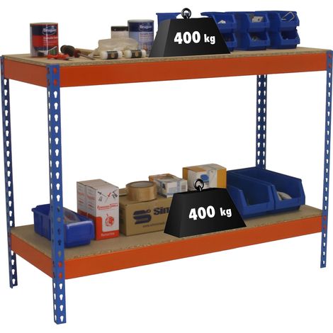 Simonrack Mensola di stoccaggio blu/arancio 900x1500x450 mm