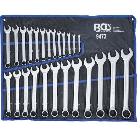 BGS Llave combinada de pulgadas SW 1/4" - 1.1/4" 25 pzas. - 9473