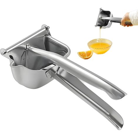1 Presse-agrumes Manuel, Acier Inoxydable, Filtre Intégré, Extracteur De Jus Pour Oranges, Raisins (1/5)