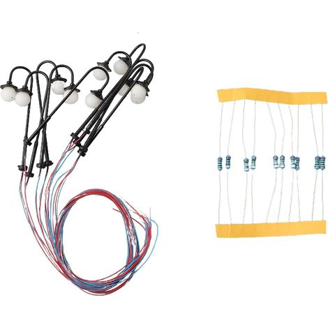 10-piece lamppost arrangement for HO scale N dioramas (1/5)