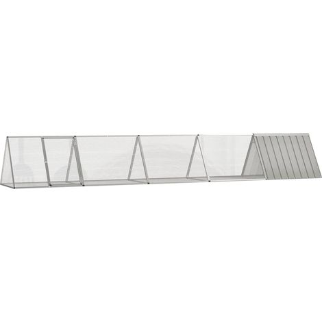 vidaXL Jaula para conejos acero galvanizado gris 504,5x80,5x71 cm (1/5)