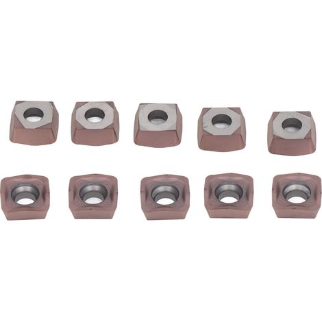 10 plaquettes carbure revêtues indexables pour fraisage CNC, outil de tour à clipser