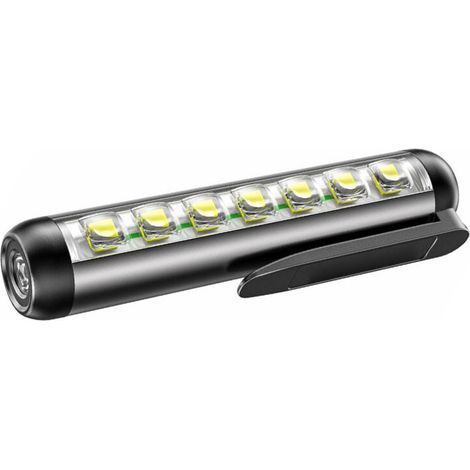 Lampe de Poche LED Lumineuse Mini Lampe de Travail pour Randonnée Camping Réparation Éclairage avec Clip et Aimant Fort Charge Type-C -KZQ (1/5)