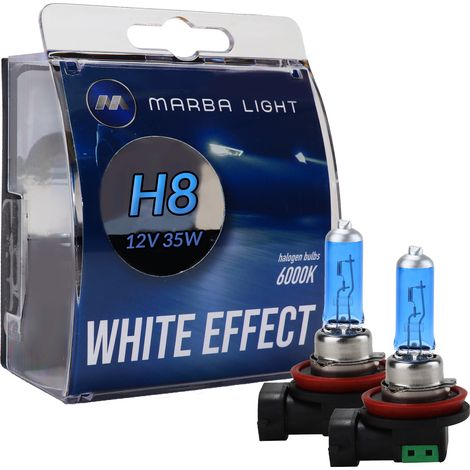 BOMBILLAS MARBA LIGHT EFECTO BLANCO H8 35W 12V (1/5)