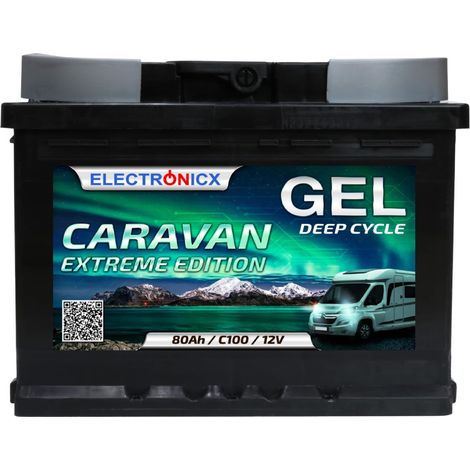 Electronicx Caravan EXTREME Edition Gel Batterie 80 AH 12V Wohnmobil Boot Versorgung (1/5)