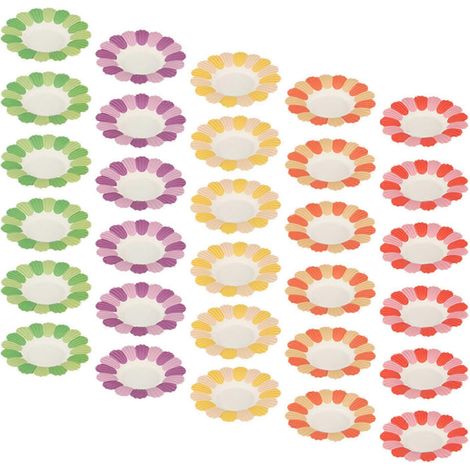 Papier de fête en forme de fleur, 50 pièces (1/4)