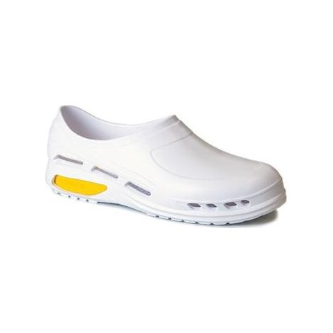 Gima - Scarpa Professionale Leggera da Lavoro, Aerate, Anatomiche, Antishock, Antiscivolo, Antistatiche, Senza Lattice, Colore Bianco, Misura EU 35, 1 Paio (1/4)