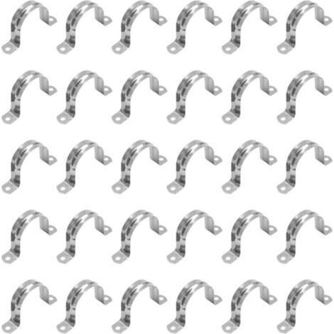 Collier de serrage en acier inoxydable de type U, collier de serrage semi-circulaire pour tuyau d'air et d'eau, fixations pour tuyaux d'eau - 60mm