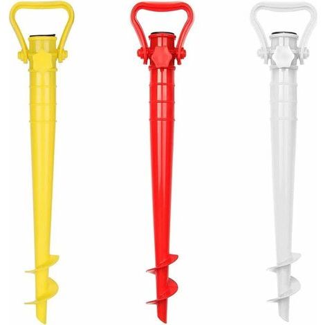 3 Pièces Porte Parapluie De Plage, Ancrage Au Sol pour Parasol, Ancre De Sable De Parapluie De Plage, pour Parasol De Jardin, Mangeoires d'oiseaux, Belvédère, Drapeaux (1/5)