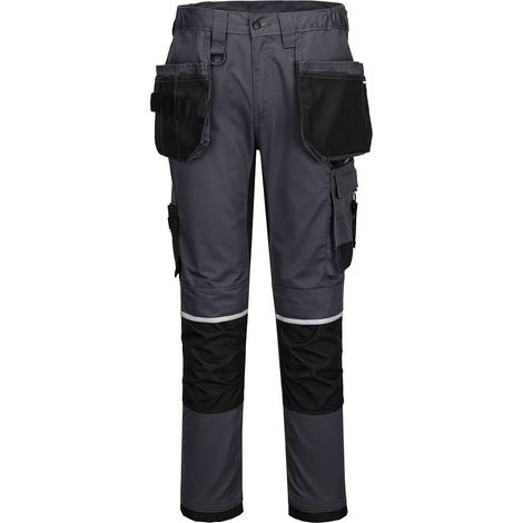 Pantalón Stretch Wx2 Holster - Talla 32 - Gris Metal - Portwest