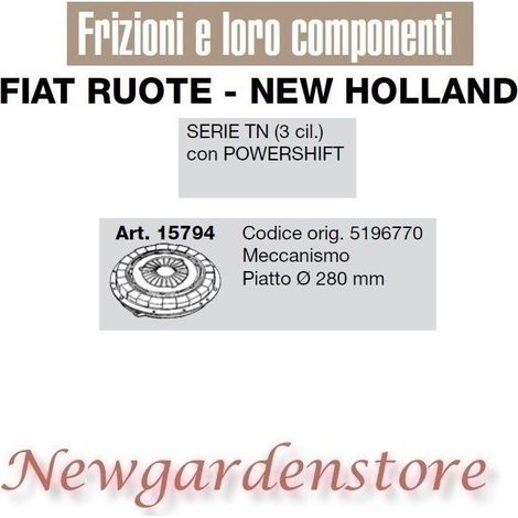 Frizione meccanismo trattore serie TN POWERSHIFT FIAT NEW HOLLAND 15794 5196770