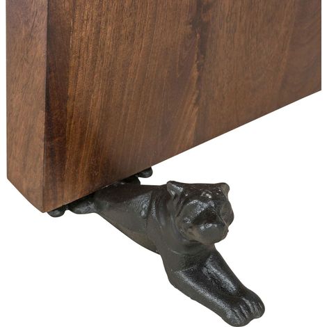 HOMESCAPES Türstopper liegender Hund Schwarz 699g