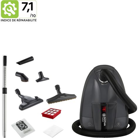 Nilfisk Aspirateur Traineau, Avec 4 Accessoires, Sac Inclus, Filtre HEPA 13, Gris - Select Comfort