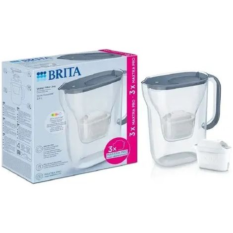 Brita Style Essential Wasserfilterkaraffe blau-grau 2,4 L