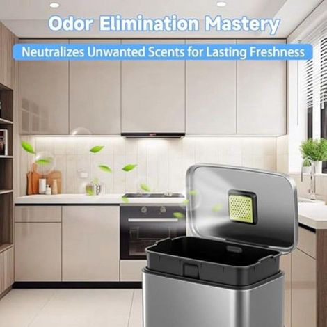 48 Pièces de Rechange pour Poubelle, Filtre Absorbant les Odeurs, Recharges pour Poubelles, Désodorisant au Charbon Actif