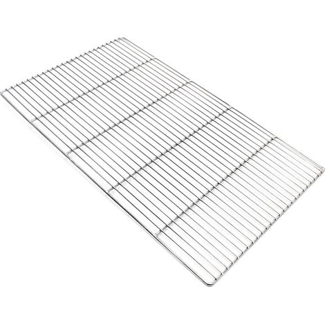 Wiltec Parrilla barbacoa 67x40 cm rectangular plancha asadero acero Inoxidable universal (1/3)