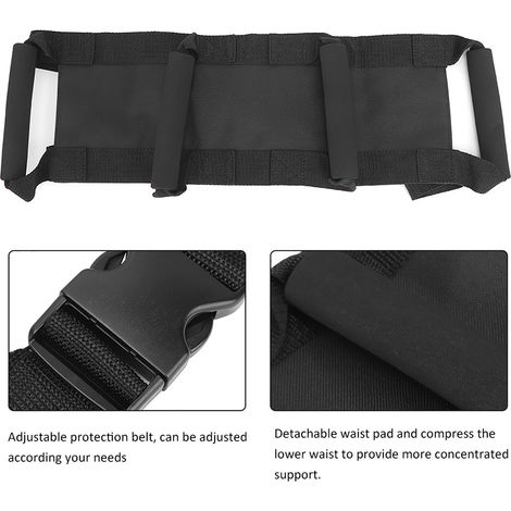 Ceinture de sécurité moto réglable en nylon Oxford, sangle noire de protection pour équipement deux-roues (1/4)