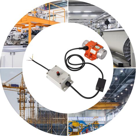 Moteur Vibrant 220V 30W, Moteur de Vibration 3000RPM avec Contrôleur de Vitesse, Moteur éLectrique Vibrant, IP65 50HZ Moteur Vibrateur, pour Métallurgie, Charbon, L'énergie électrique, Construction