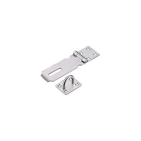 Litzee – Cerrojo de acero inoxidable para candado – Alta resistencia – Acabado cepillado – Dimensiones 146 x 40 mm – Para grilletes de hasta 19 mm – Crezuo