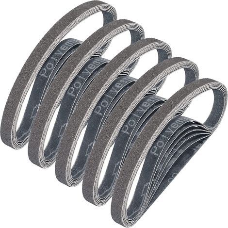Bandes Abrasive 10 x 330mm-30 Pièces Grain 60/120/240/400/600/800 Bandes Abrasives en Carbure de Silicium pour L'affûtage des Couteaux et le Travail des Métaux (1/5)