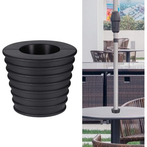 Support de base conique pour parasol, permettant d'ouvrir et de stabiliser les trous des tables de patio, ou support de base pour parasol. (1/5)