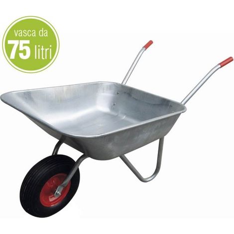 CARRETILLA EN ACERO GALVANIZADO 75 LT 1