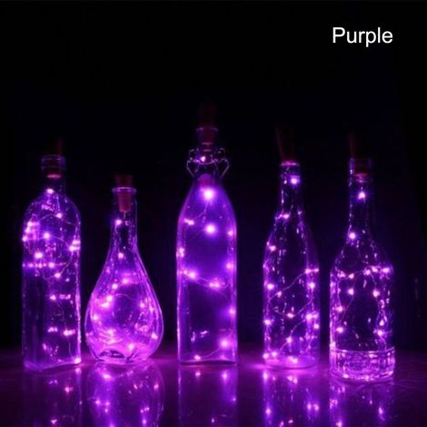 20 Ampoules Guirlande Lumineuse Liège,Batterie,USB,Solaire,Décoration Bouteille,Fête (1/5)