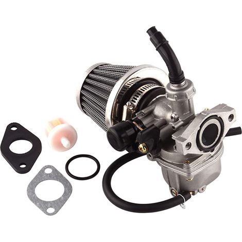 PZ19 Carburateur avec Filtre à Air et Filtre à Carburant pour 50CC-125CC Moto Cross Quad Scooter Cyclomoteur