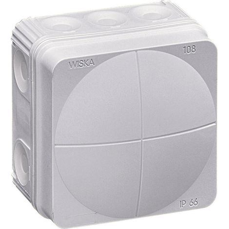 Wiska 10060522 Abzweigkasten (L x B x H) 76 x 76 x 51 mm Lichtgrau (RAL 7035) IP66 1 St.
