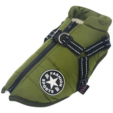 BUNTHAUS Vêtements d'automne et d'hiver pour chiens Vêtements rembourrés en coton chaud imperméable pour animaux de compagnie(M) (1/5)