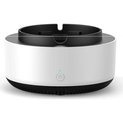 Cendrier purificateur d'air 2 en 1 multifonctionnel sans fumée avec filtre, cendriers pour cigarettes pour la maison, l'intérieur, la voiture, le bureau (blanc) (1/4)