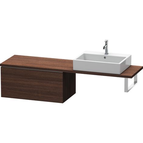 Duravit L-Cube Base para consola, anchura 820mm, profundidad 477mm, 1 cajón, color: Decoración Castaño Oscuro - LC582405353 (1/4)