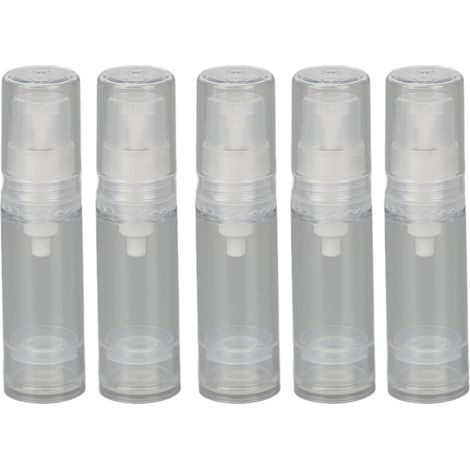 Lot vide 5ml voyage pompe flacon rechargeable 5pcs distributeur lotion liquide gel douche (1/5)