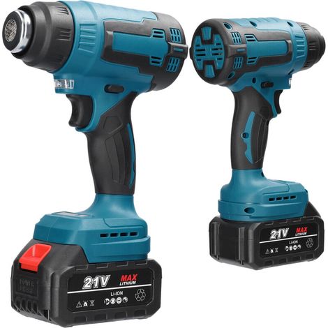 Machine de chauffage à air chaud portable sans fil, rechargeable au lithium, outil de chauffage haute température avec 3 buses pour le thermo-rétractable et le gainage PVC. (1/5)