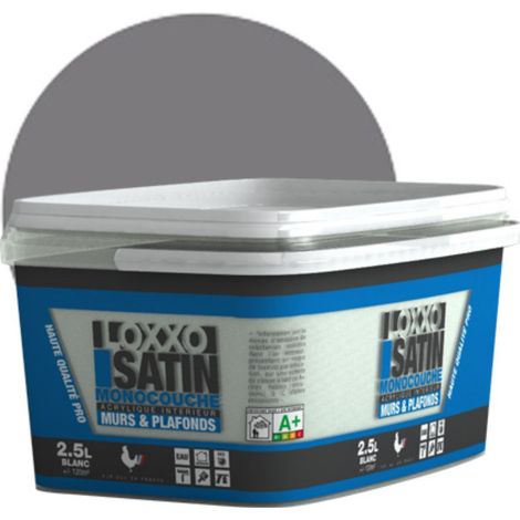 Loxxo Peinture Acrylique Murs & Plafonds - Monocouche - Satin Conditionnement: 2,5L - Couleur: MINERAL