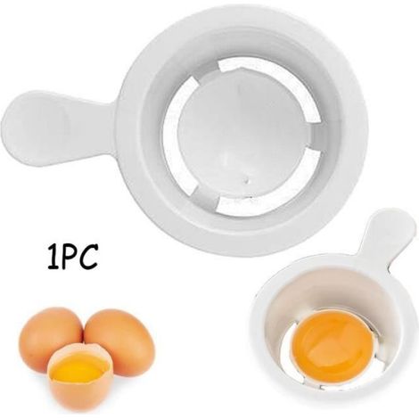 Séparateur d'œufs - Cuisine - Plastique PP - Blanc - 12.5x8.6x4.5cm - 23g (1/4)