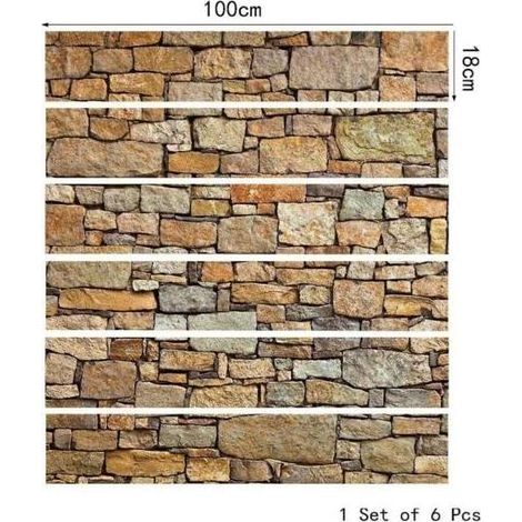 39,37 x 7,08 pollici, 6 gradini, texture pietra, 6 adesivi per scale, vinile per ristrutturazione scale (1/5)