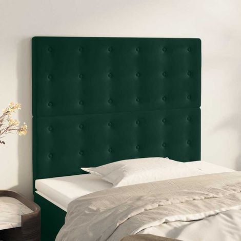 Tête de lit Vert foncé 80x5x118/128 cm Velours (1/5)